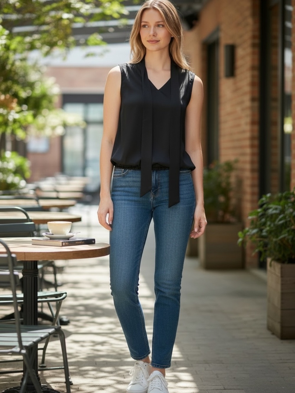 White House Black Market Black Women's Top - XS